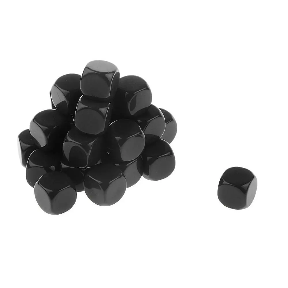 100pcs New Acrylic 16mm Multicolor Blank Dice #16 Teaching Props Game Accessories Mathematical Tools Rounded Corner