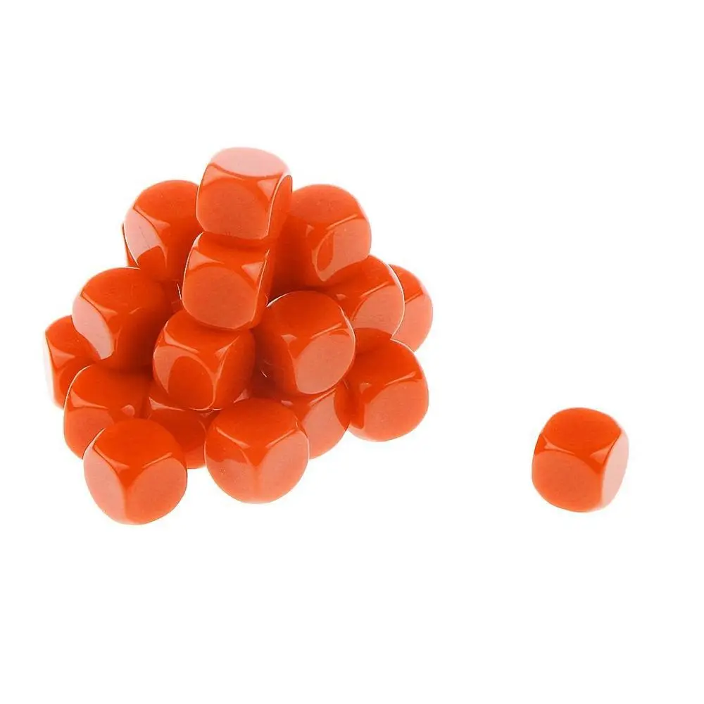 100pcs New Acrylic 16mm Multicolor Blank Dice #16 Teaching Props Game Accessories Mathematical Tools Rounded Corner