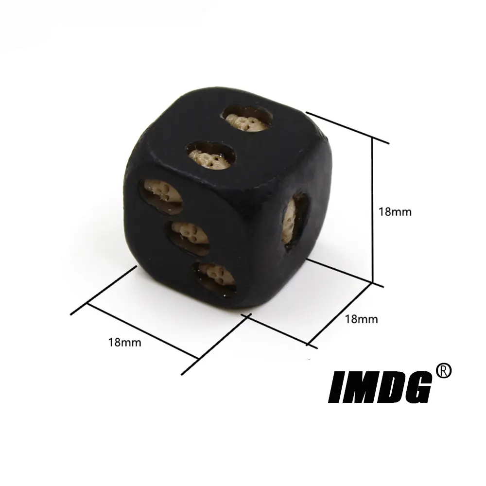 5Pcs/pack 18mm New Exotic Black Dice Gold Silver Skull Dice Set Game Creativity Festive party Entertainment Funny toys