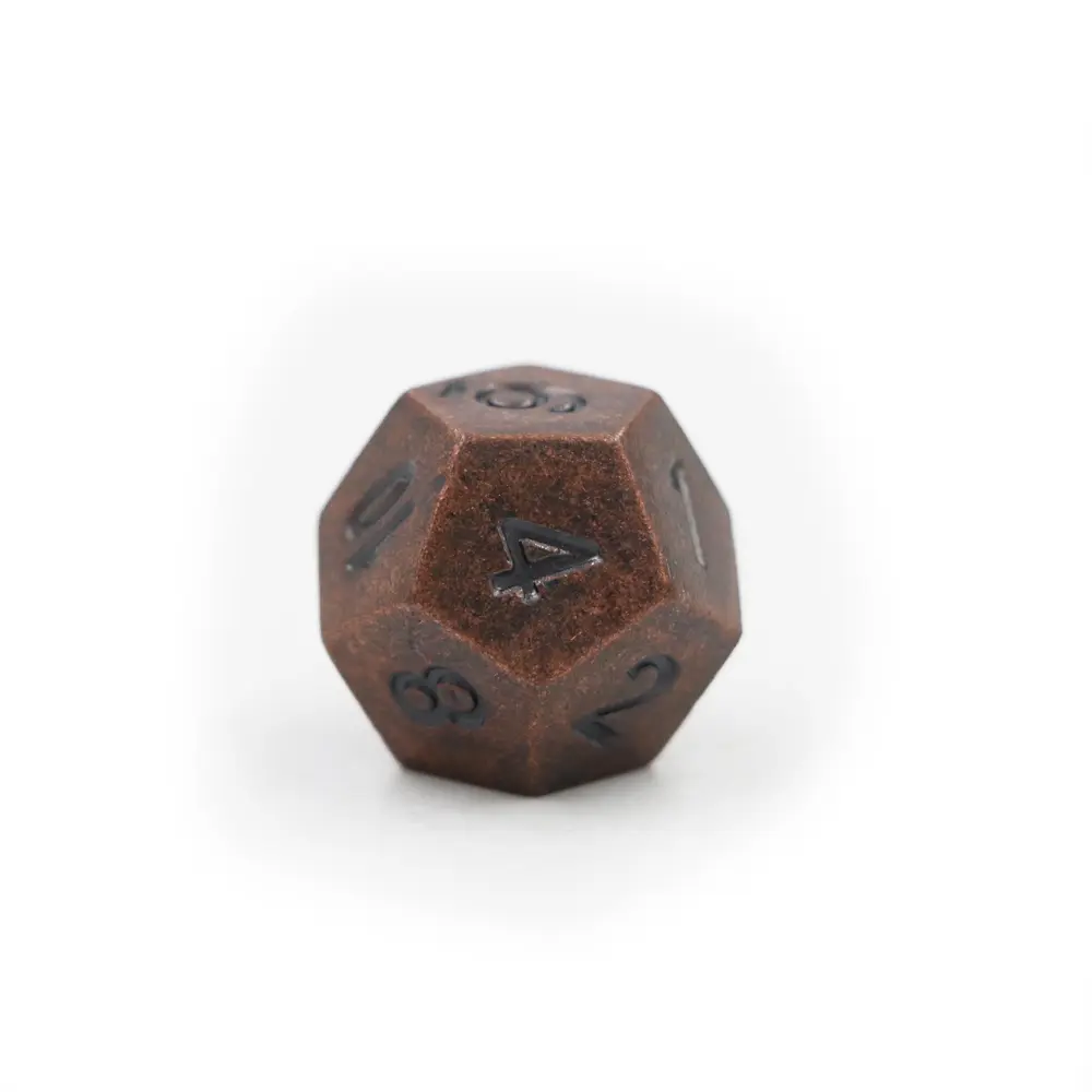 1pcs D12 Polyhedron RPG Dice 12-sides Accessories Metal Dice DND Different Color Digital Game Dice