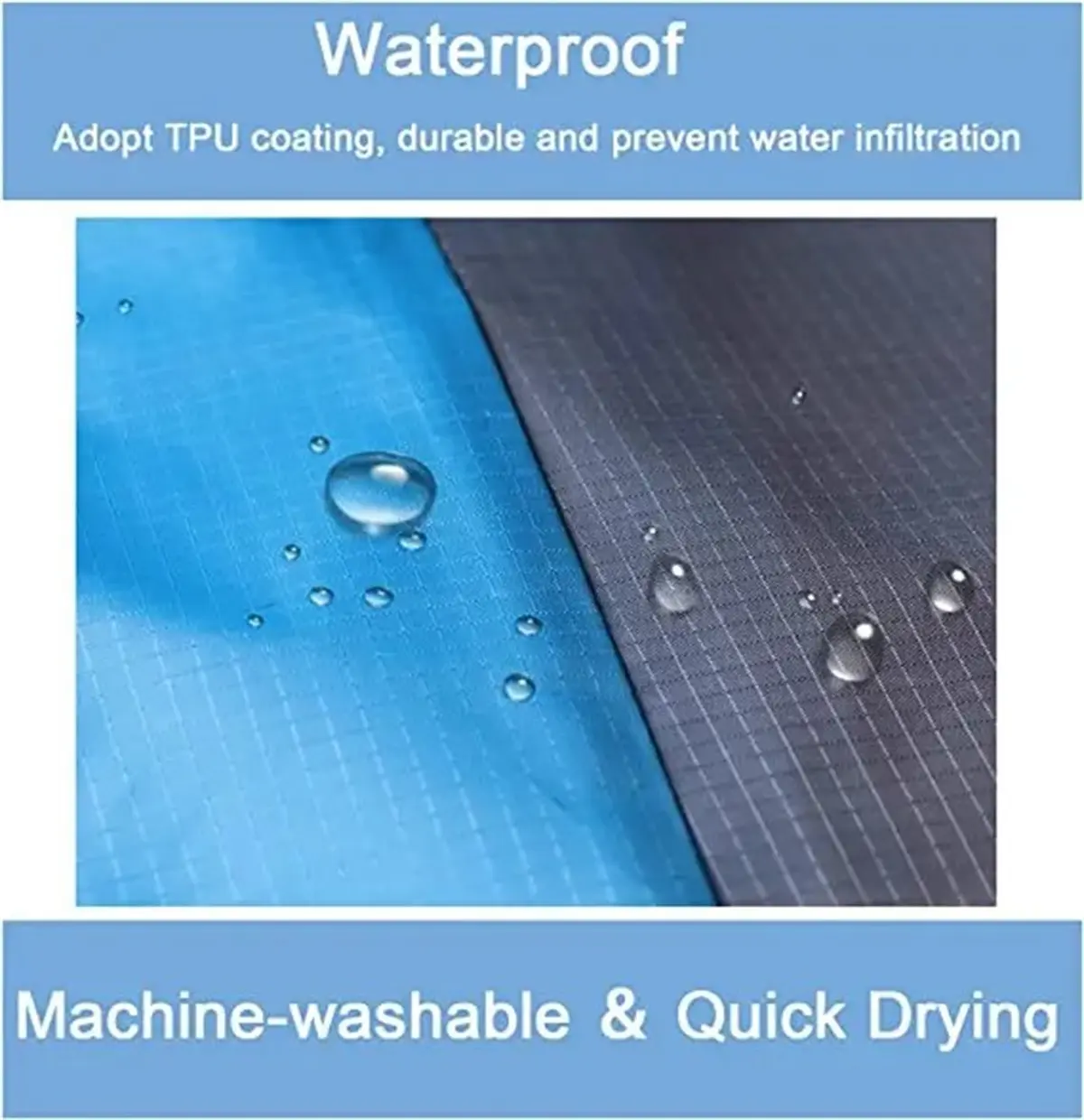 Portable Beach Mat Outdoor Camping Waterproof Beach Mat Foldable Dual-use Raincoat Picnic Picnic Blanket Hiking Temporary Pad