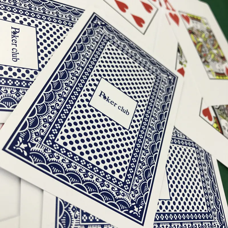 1 Plastic Wide Card Large Character 6.3*8.8CM Red Blue Texas Smooth Poker Club Waterproof Wear-resistant Entertainment Game