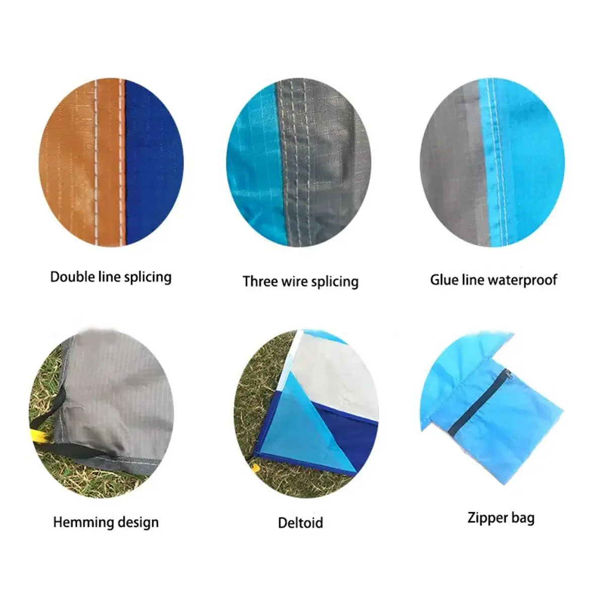 Portable Beach Mat Outdoor Camping Waterproof Beach Mat Foldable Dual-use Raincoat Picnic Picnic Blanket Hiking Temporary Pad