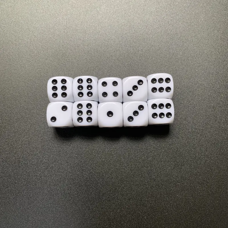 100 pcs 16mm/0.63inch10 colored acrylic with counting dice perfect for board games party entertainment bars