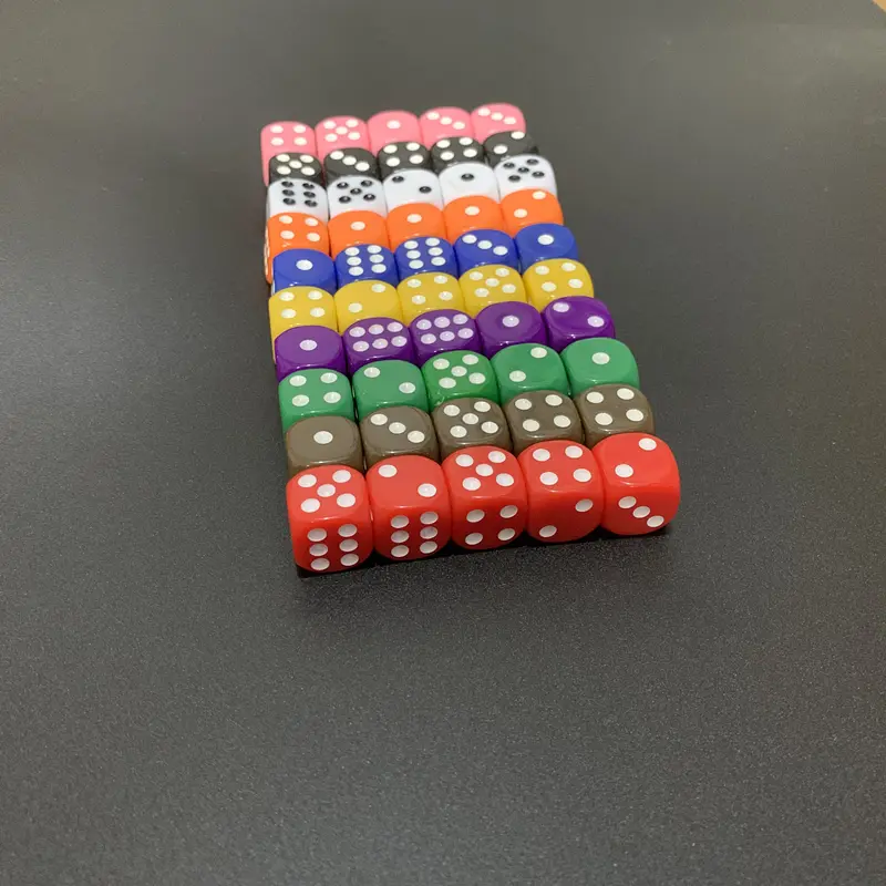 100 pcs 16mm/0.63inch10 colored acrylic with counting dice perfect for board games party entertainment bars