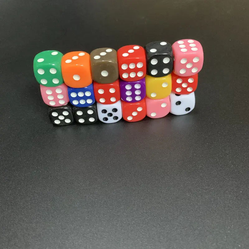 100 pcs 16mm/0.63inch10 colored acrylic with counting dice perfect for board games party entertainment bars