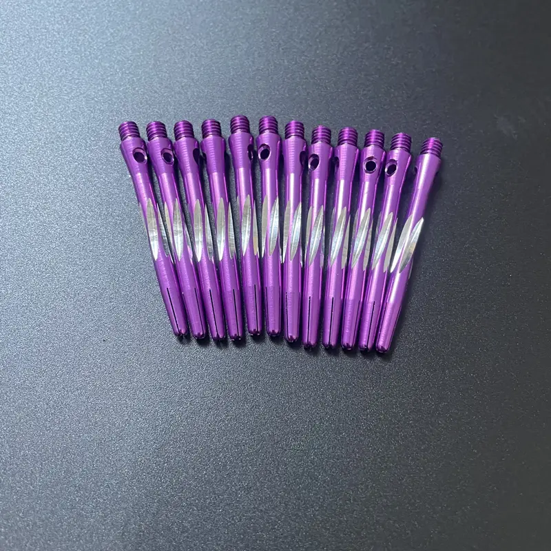 New 12pcs Carved shape high-grade metal dart aluminum rod color carved line set 5 color selection of entertainment accessories
