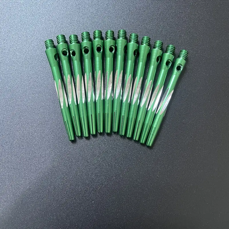 New 12pcs Carved shape high-grade metal dart aluminum rod color carved line set 5 color selection of entertainment accessories