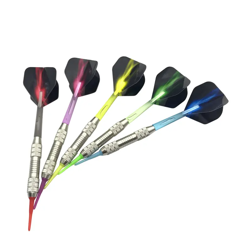 3pcs/set 5 Colors Standard Soft-tip Darts Plastic Shaft Metal Bucket Assembled Flying Professional Throwing Entertainment Game