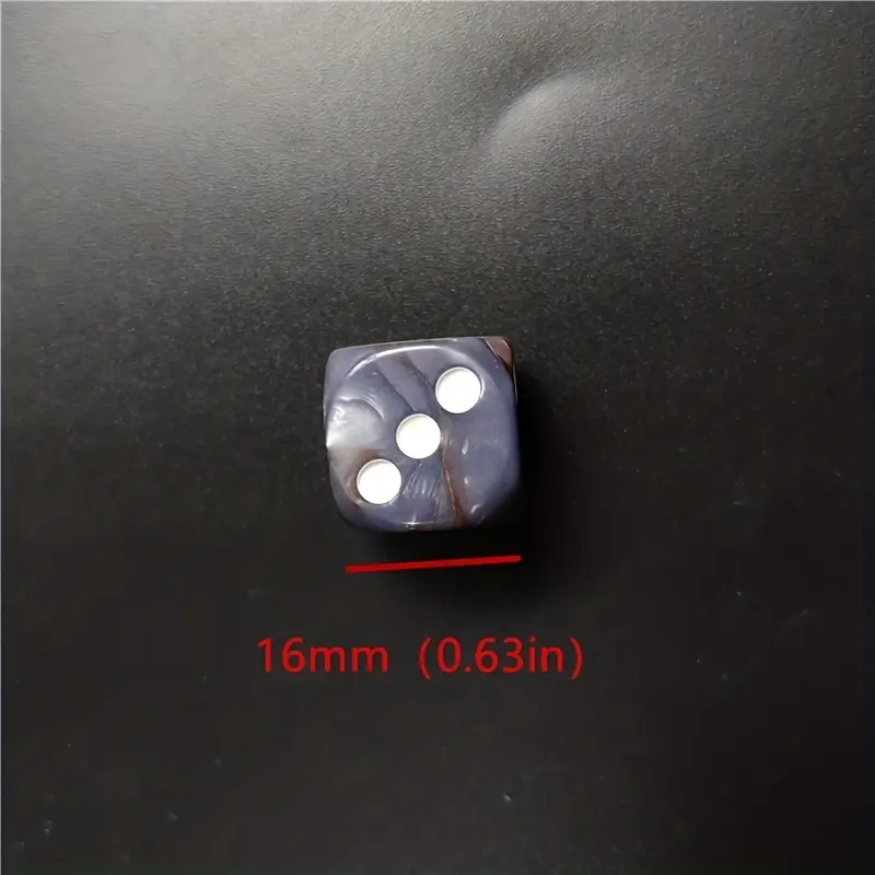 12 Pcs/set Of 16mm/0.63in Two-color Dice Puzzle Game Color Dot Acrylic High-quality Dice Fun Entertainment Game