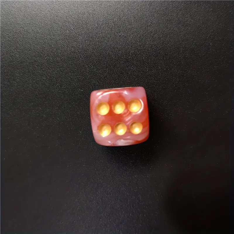 12 Pcs/set Of 16mm/0.63in Two-color Dice Puzzle Game Color Dot Acrylic High-quality Dice Fun Entertainment Game