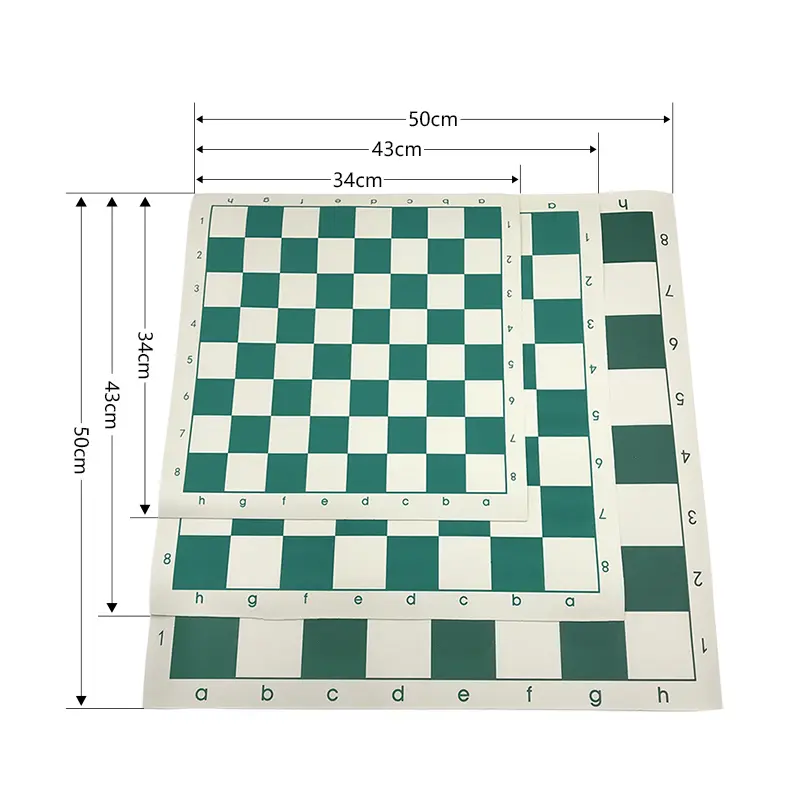 Chess and Card Game Set with 3 Sizes Portable Outdoor Sports Chess and Card Game Shoulder Straps Travel Plastic Chess Pieces