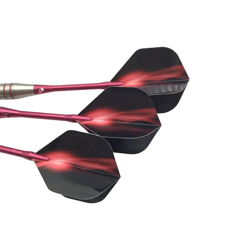 3pcs/1set Of 24g Stainless Steel Dart Needle Anti-fall Fine Aluminum Rod Red Aurora Wing Adult Training Entertainment Games