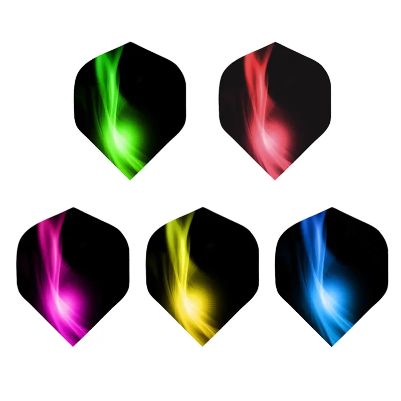 100 pcs of standard 5-color dart wings - durable PET material, used in a variety of pattern dart accessories