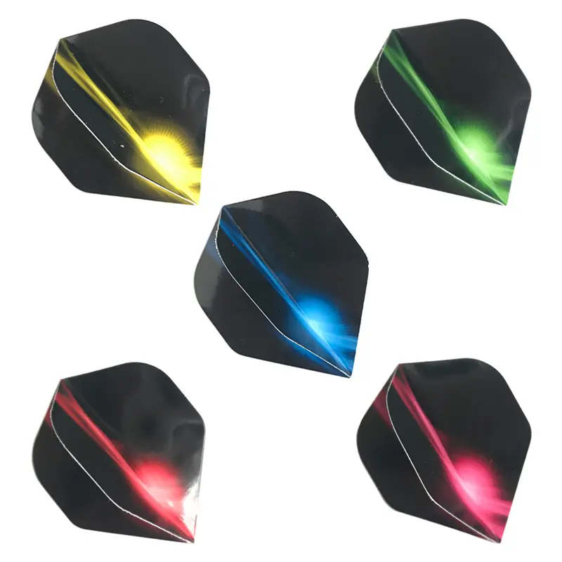 100 pcs of standard 5-color dart wings - durable PET material, used in a variety of pattern dart accessories