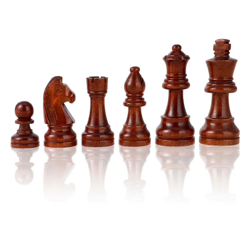 Wooden chess set 38cm/14.96inch with 2 additional foldable portable travel board games suitable for adult competitive chess