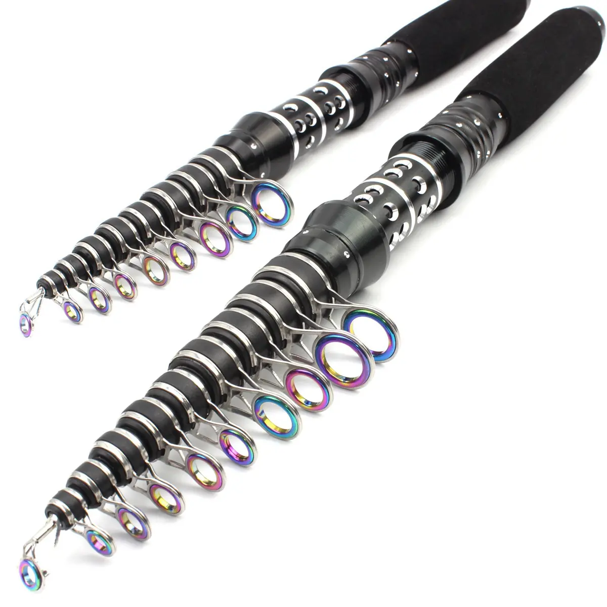 Ultra short and ultra hard carbon fiber fishing rod with portable telescopic design 1.8-3.0M and large handle fishing rod