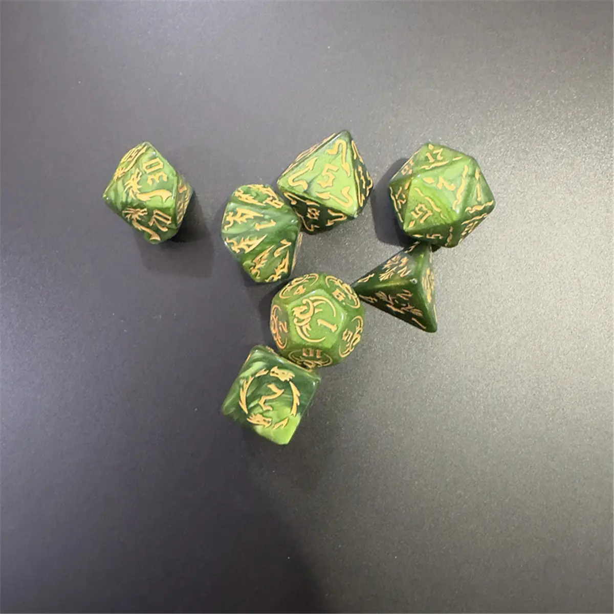 7pcs/set Of New Pattern DND Dice Set D4 D6 D8 D10 D12 D20 Multi-sided Dice For TRPG Dungeons & Dragons Board Game High Quality