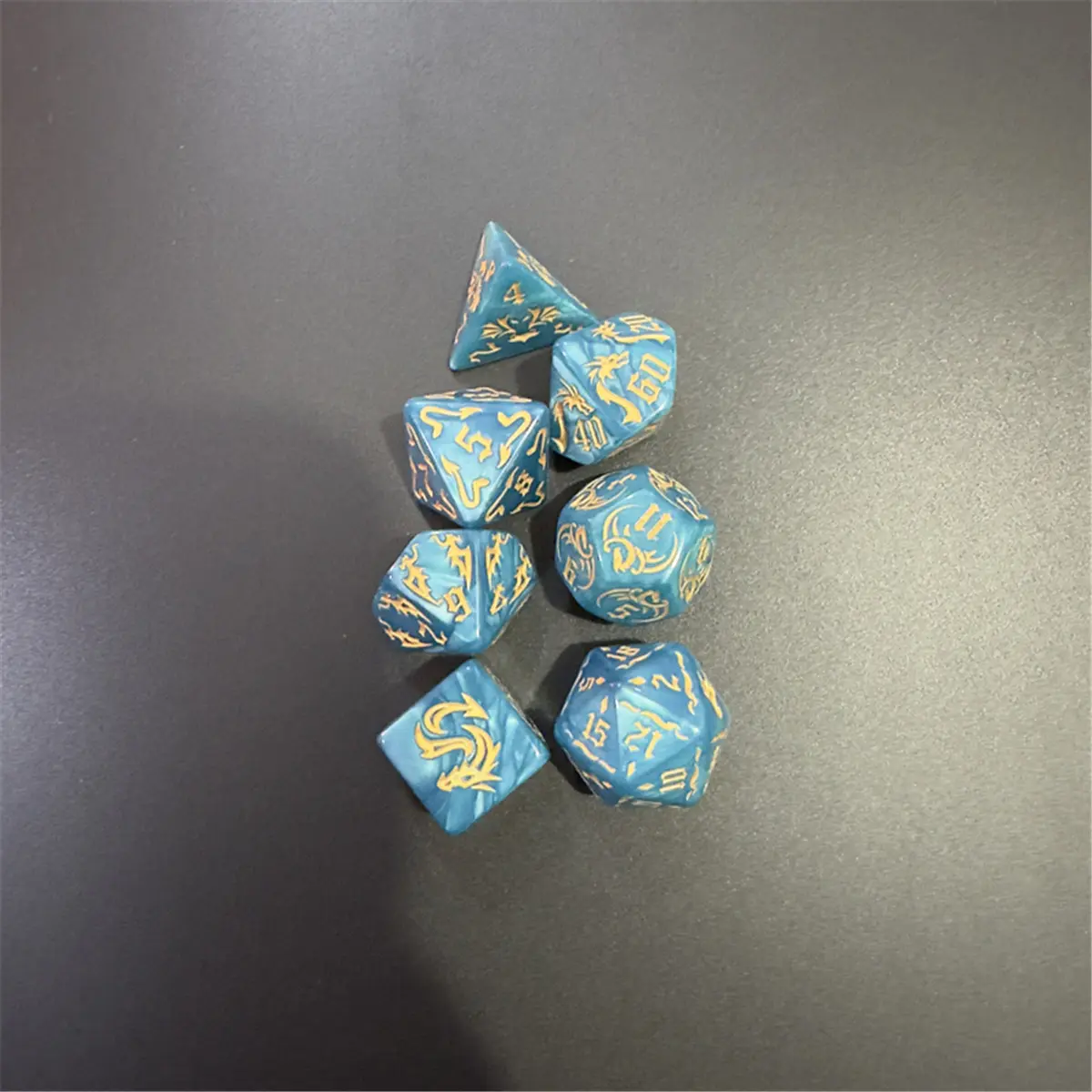 7pcs/set Of New Pattern DND Dice Set D4 D6 D8 D10 D12 D20 Multi-sided Dice For TRPG Dungeons & Dragons Board Game High Quality