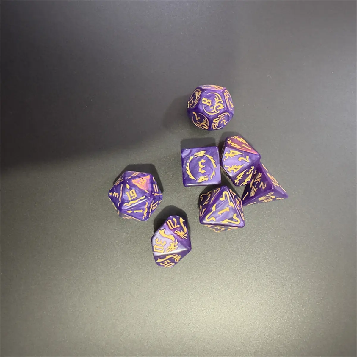 7pcs/set Of New Pattern DND Dice Set D4 D6 D8 D10 D12 D20 Multi-sided Dice For TRPG Dungeons & Dragons Board Game High Quality