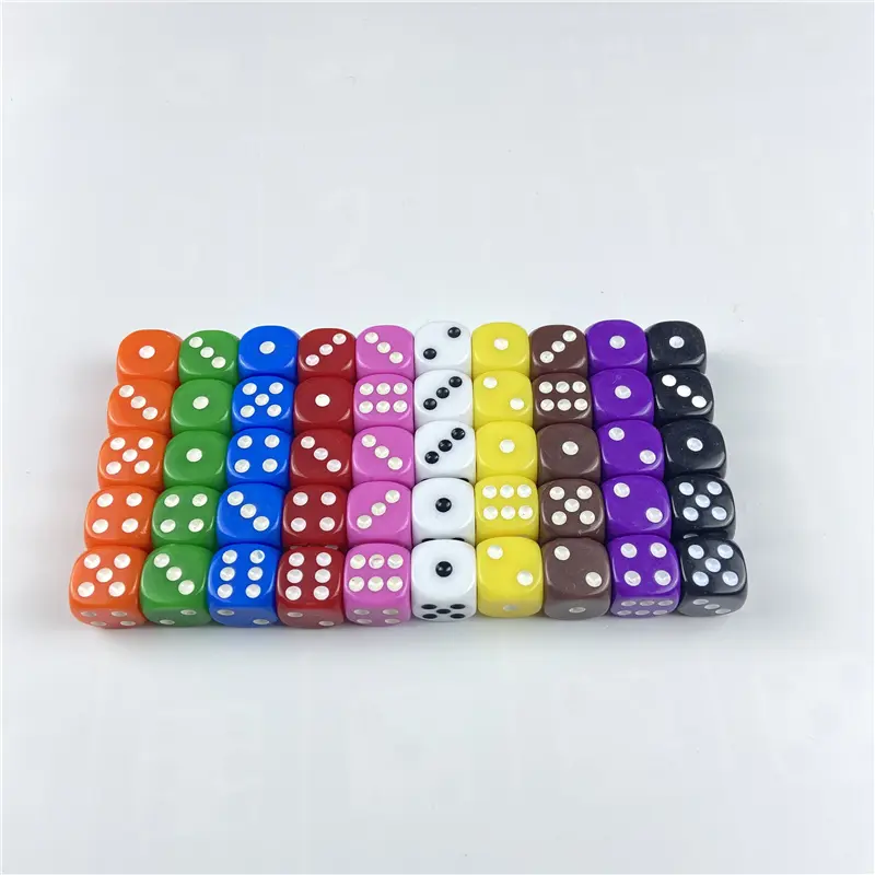 Drinking Dice Acrylic 100Pcs/Lot 16mm Round Corner Hexahedron Dice Party Playing Game RPG Dice Club/Party/Family Board Games