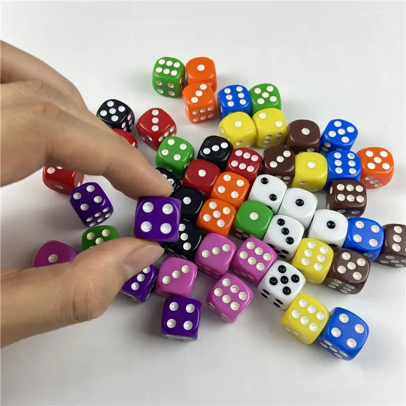 Drinking Dice Acrylic 100Pcs/Lot 16mm Round Corner Hexahedron Dice Party Playing Game RPG Dice Club/Party/Family Board Games