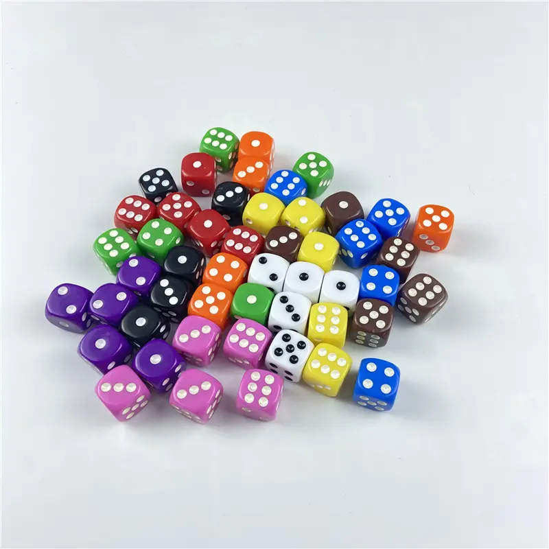 Drinking Dice Acrylic 100Pcs/Lot 16mm Round Corner Hexahedron Dice Party Playing Game RPG Dice Club/Party/Family Board Games