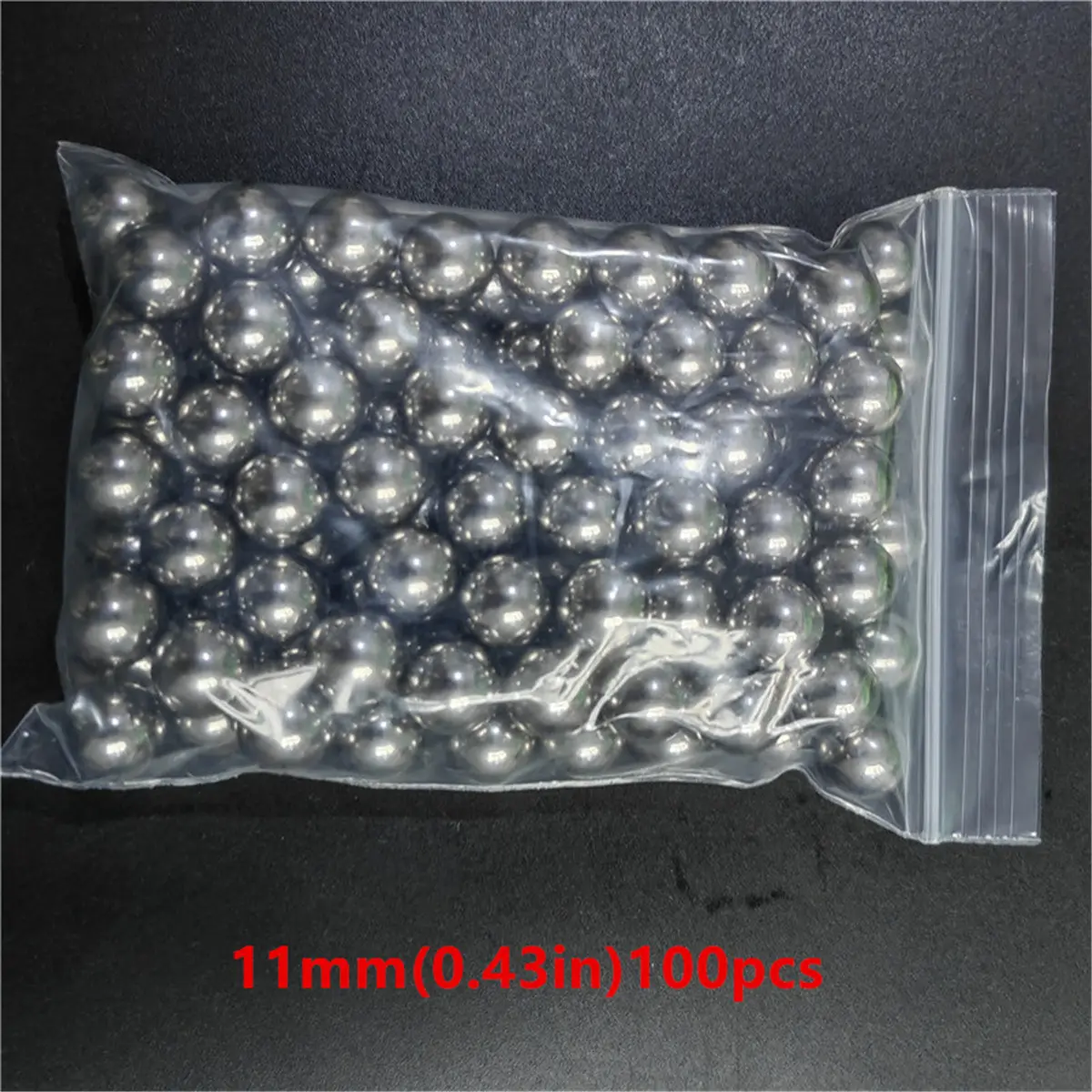 100pcs1set 9mm/0.35in 9.5mm/0.37in 10mm/0.39in 11mm/0.43in High Carbon Steel Ball Slingshot Hunting Shooting Ball Accessories