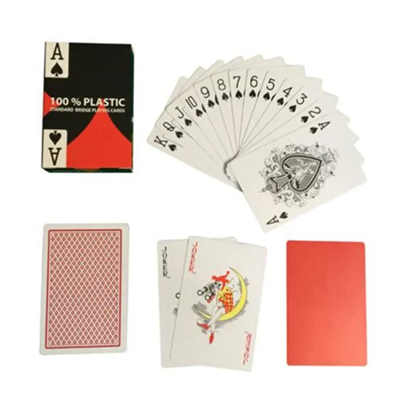 2 pcs of plastic playing cards PVC narrow card frosted waterproof premium game Entertainment 8.8CMX5.8CM/3.46*2.28inch