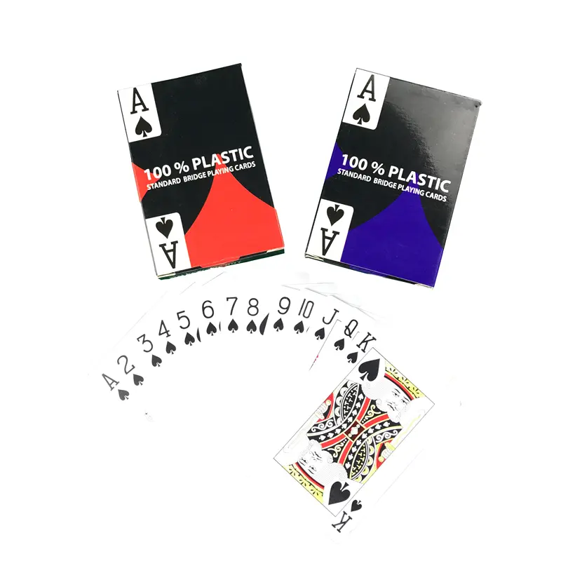 2 pcs of plastic playing cards PVC narrow card frosted waterproof premium game Entertainment 8.8CMX5.8CM/3.46*2.28inch
