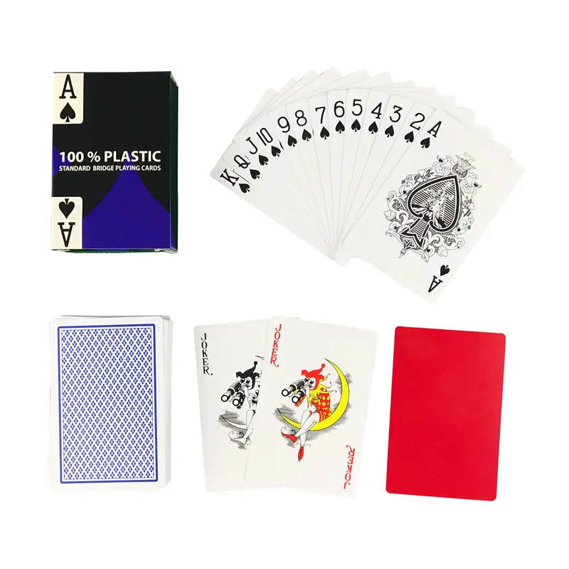 2 pcs of plastic playing cards PVC narrow card frosted waterproof premium game Entertainment 8.8CMX5.8CM/3.46*2.28inch