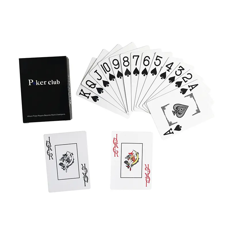1 Plastic Wide Card Large Character 6.3*8.8CM Red Blue Texas Smooth Poker Club Waterproof Wear-resistant Entertainment Game
