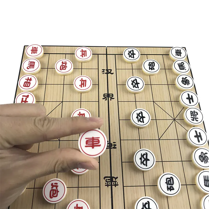 Funny Folding Plastic China Chess 24*24cm Magnetie Features Chess Games Entertainment Board Game Chess Set Pieces
