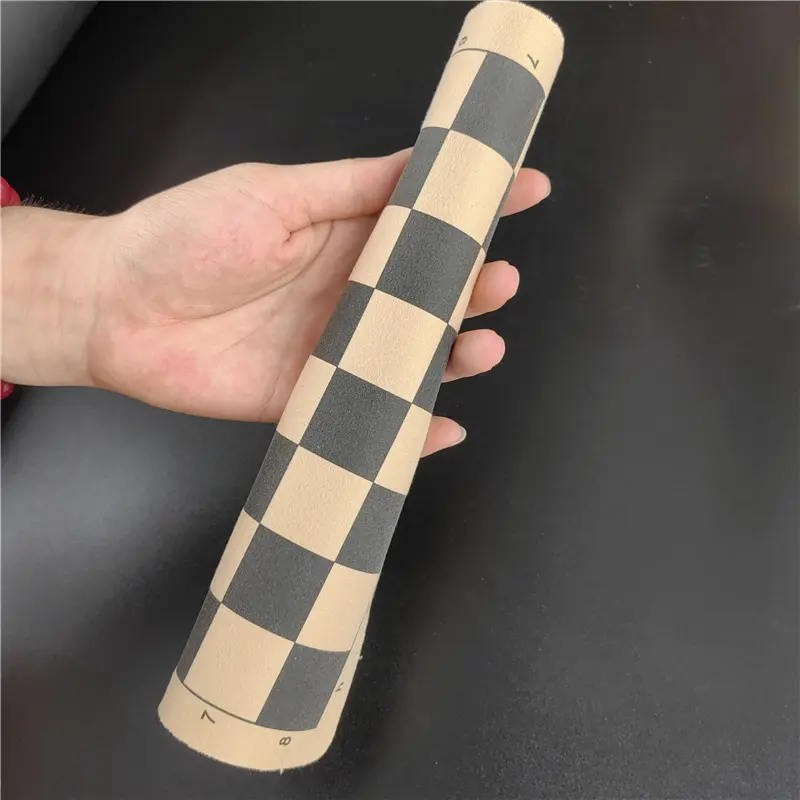 Chess Folding Leather Flannelette Material Small Chess Board 28cm/11inch Square Portable Chess Board