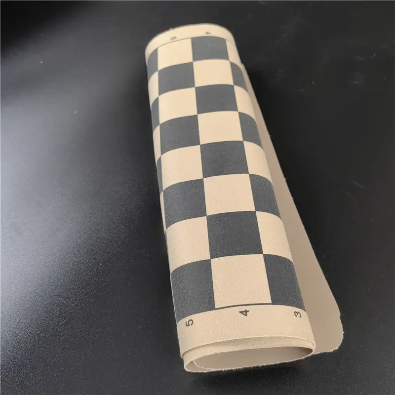 Chess Folding Leather Flannelette Material Small Chess Board 28cm/11inch Square Portable Chess Board