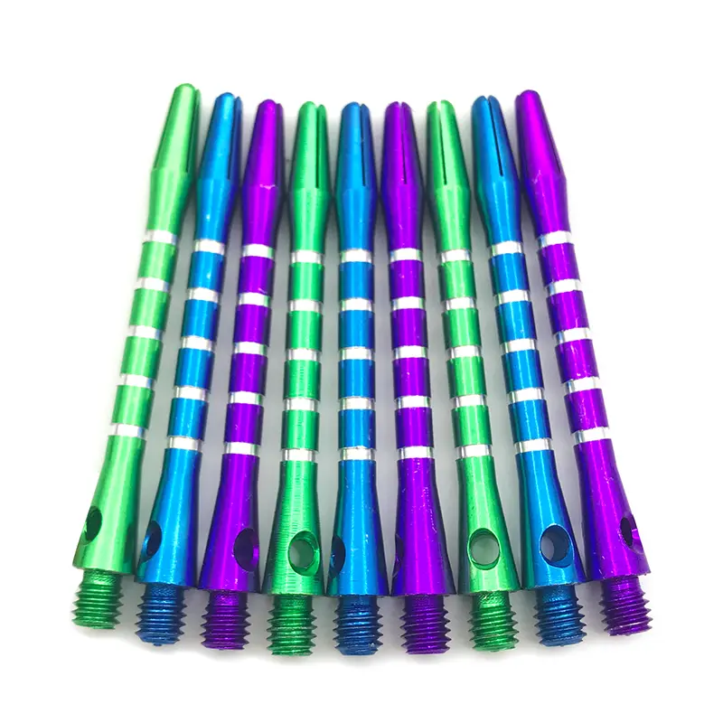 18Pcs/set Darts Shafts Accessories Six Colors Aluminum Screw Dart Shaft Standard 2BA Long 48mm Shafts Wholesale Flechette