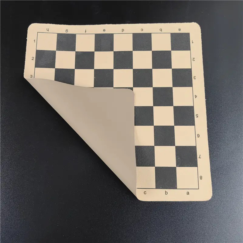 Chess Folding Leather Flannelette Material Small Chess Board 28cm/11inch Square Portable Chess Board