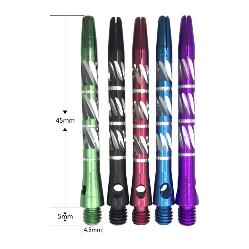 New 3Pcs Chromatic Darts Shafts 45mm Aluminium Alloy Material Shaft Dart Accessories Throwing Toy Darts Shafts