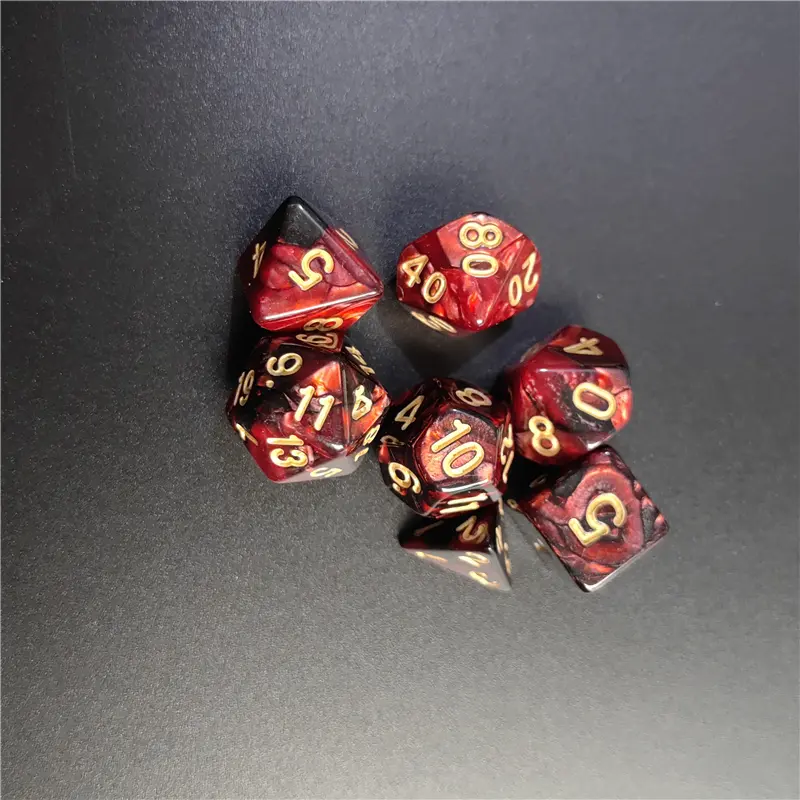 7 Pcs1set Galaxy Series Style DND Dice Set D4 D6 D8 D10 D12 D20 Multi-sided Dice For TRPG Dungeons & Dragons Board Game