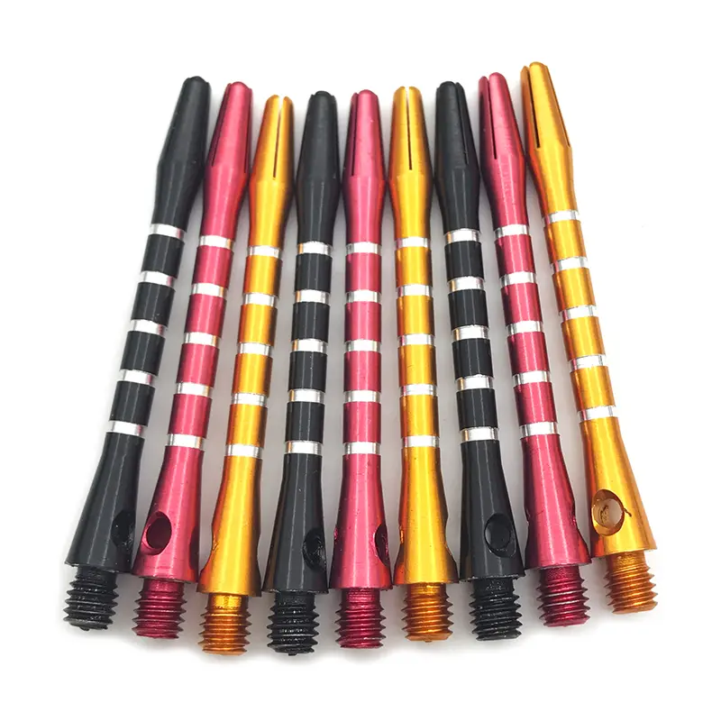 18Pcs/set Darts Shafts Accessories Six Colors Aluminum Screw Dart Shaft Standard 2BA Long 48mm Shafts Wholesale Flechette