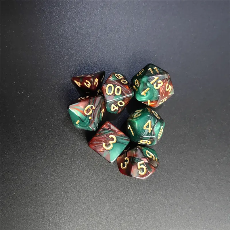 7 Pcs1set Galaxy Series Style DND Dice Set D4 D6 D8 D10 D12 D20 Multi-sided Dice For TRPG Dungeons & Dragons Board Game