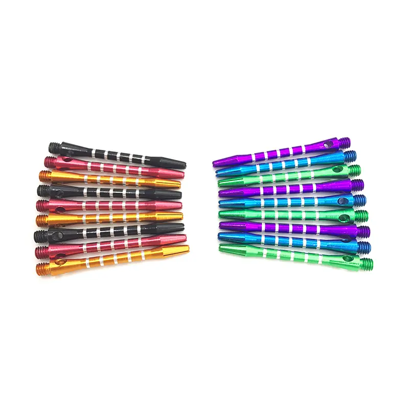 18Pcs/set Darts Shafts Accessories Six Colors Aluminum Screw Dart Shaft Standard 2BA Long 48mm Shafts Wholesale Flechette