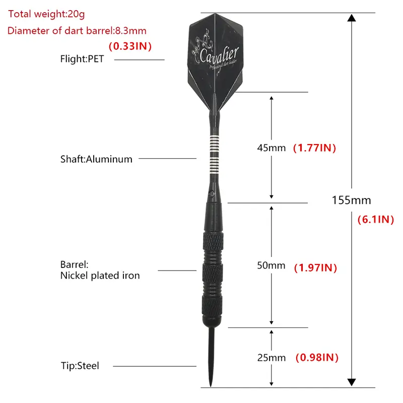 3 Pcs/set Fused Nickel Black Needle Darts 22g Black Dart Rod Tail Professional Competition Training Self-defense Entertainment