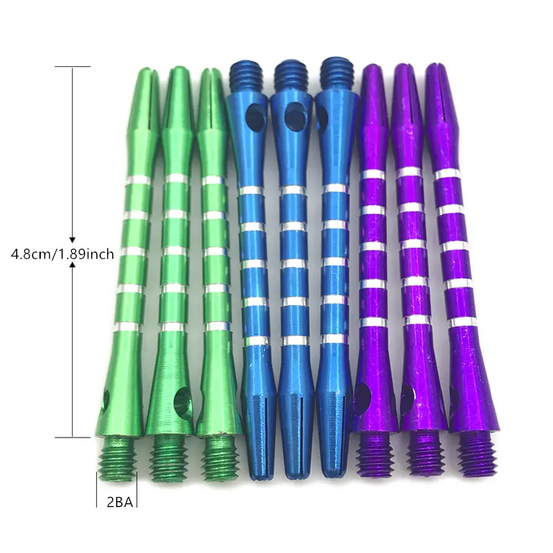 6 pcs high-end metal darts Aluminum rod Size 48mm/1.89inch Metal rod color engraving line set 6 colors Select accessories
