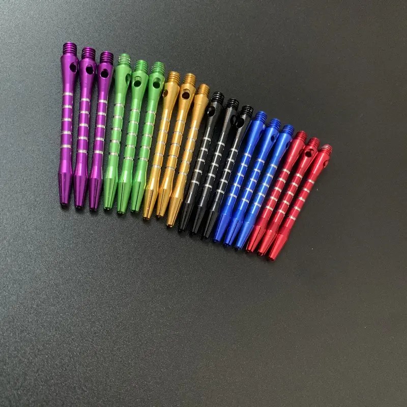 6 pcs high-end metal darts Aluminum rod Size 48mm/1.89inch Metal rod color engraving line set 6 colors Select accessories