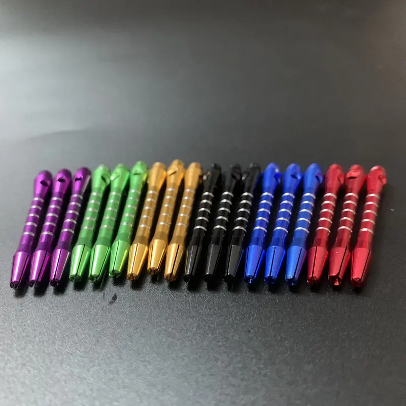 6 pcs high-end metal darts Aluminum rod Size 48mm/1.89inch Metal rod color engraving line set 6 colors Select accessories