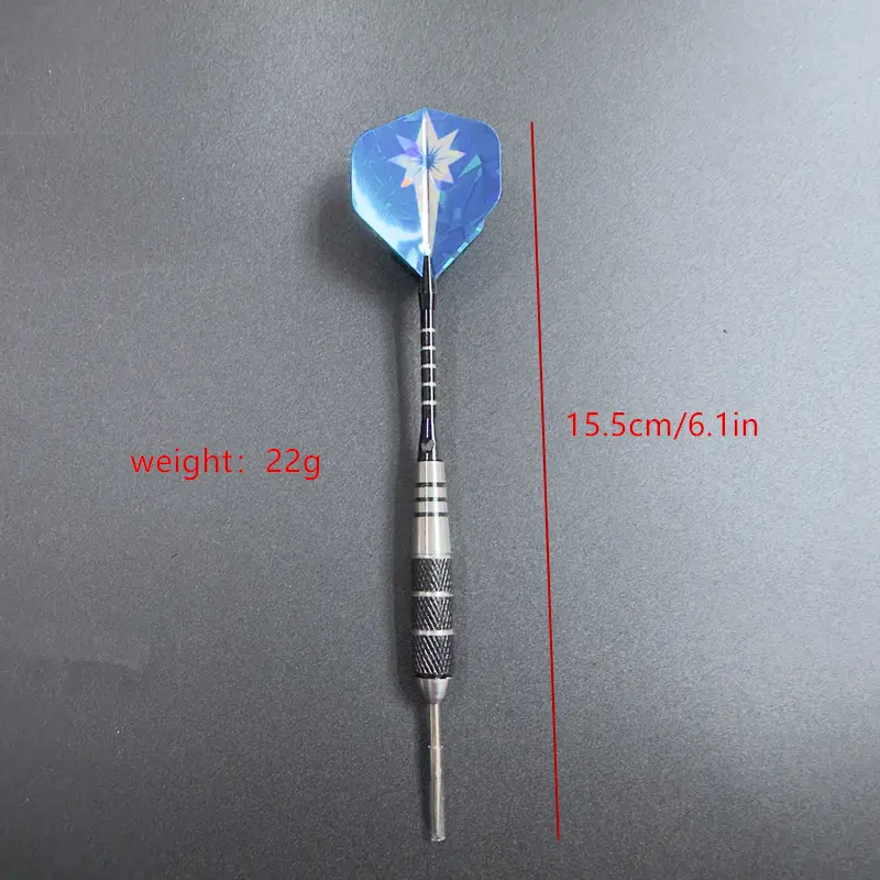 3pcs/set Of Metal High-grade Stainless Iron Needle Darts 22g Professional Competition Training Black Aluminum Rod Laser Wings