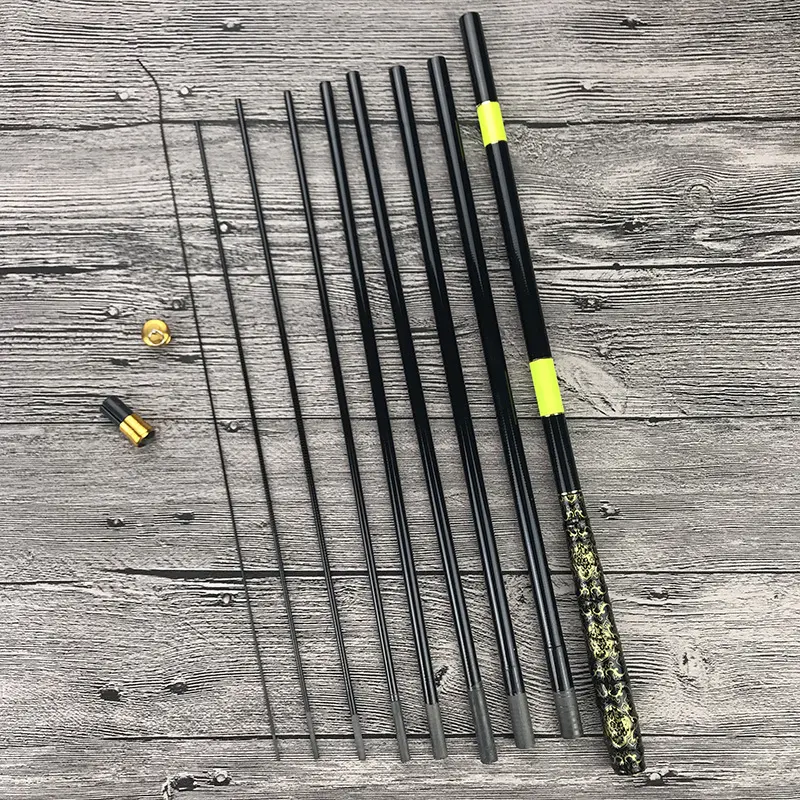 Yernea Carbon Portable Telescopic Fishing Rod 1.8M 2.1M 2.4M 2.7M 3.0M 3.6M 4.5M 5.4M Stream Hand Pole Carp Spinning Fishing Rod