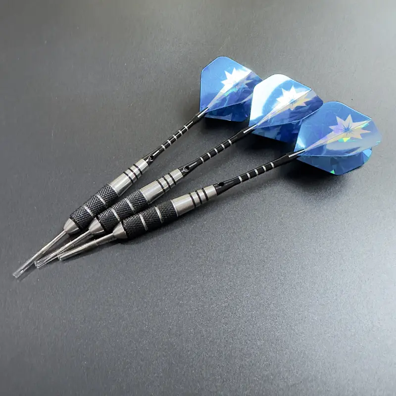 3pcs/set Of Metal High-grade Stainless Iron Needle Darts 22g Professional Competition Training Black Aluminum Rod Laser Wings
