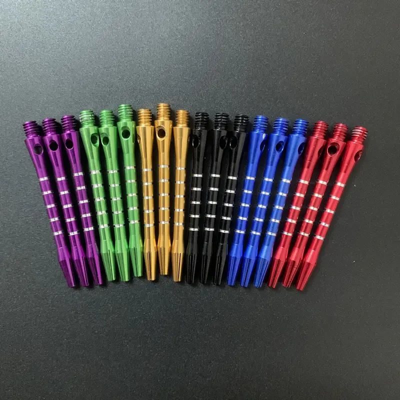 6 pcs high-end metal darts Aluminum rod Size 48mm/1.89inch Metal rod color engraving line set 6 colors Select accessories